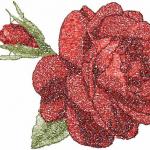 More information about "Rose photo stitch free embroidery design"