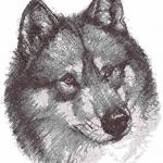 More information about "Wolf photo stitch free embroidery design"
