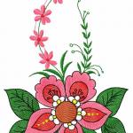 More information about "Flower free embroidery design 75"