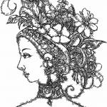 More information about "Mysterious woman photo stitch free embroidery design"