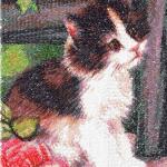 More information about "Little cute kitten photo stitch free embroidery design"