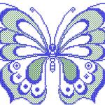 More information about "Butterfly cross stitch free embroidery design"