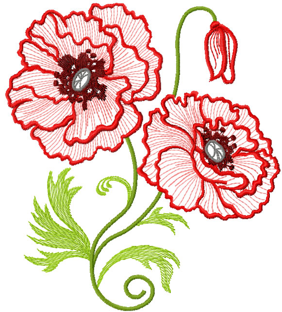 Poppies free embroidery - Free embroidery designs links and download ...