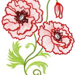 More information about "Poppies free embroidery"
