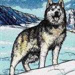 More information about "Huskies photo stitch free embroidery design"
