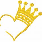 More information about "Heart with crown free embroidery design"