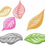 More information about "Colored leaves free embroidery design"