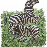 More information about "Zebras photo stitch free embroidery design"