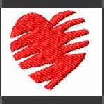 More information about "Modern heart free embroidery design"