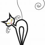 More information about "Black cat applique free embroidery design"