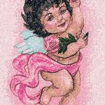 More information about "Little cute angel photo stitch free embroidery design"