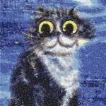More information about "Cat and night photo stitch free embroidery design"