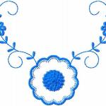 More information about "Blue flowers free embroidery design 26"