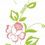 More information about "Flower free embroidery design 89"