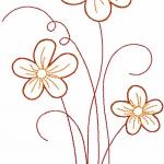 More information about "Flowers free embroidery design 56"