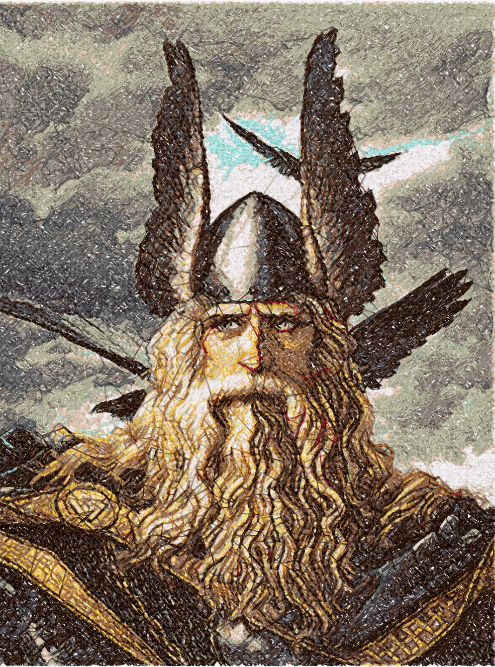 Viking photo stitch free embroidery design