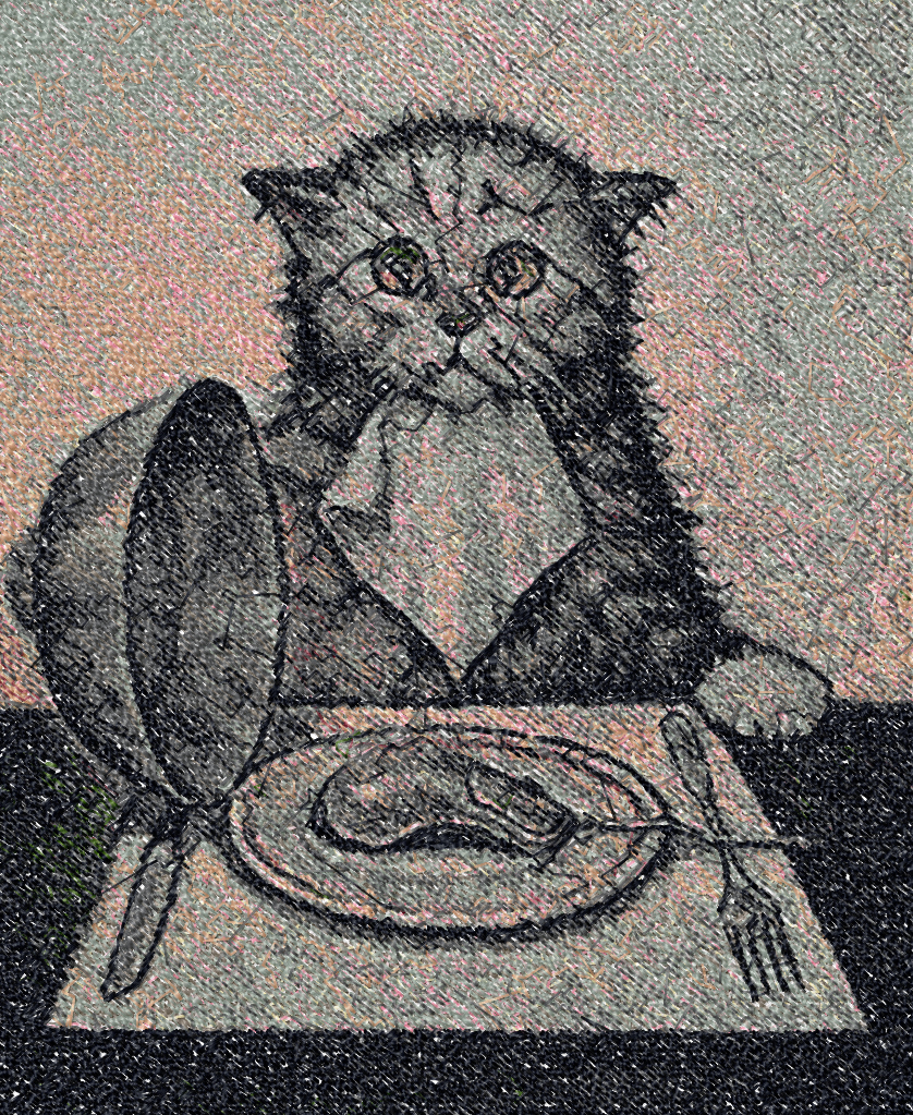 My dinner photo stitch free embroidery design