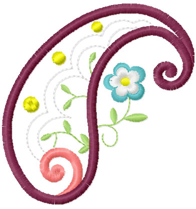 Decoration applique free embroidery design