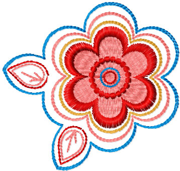 Flowers free embroidery design 102
