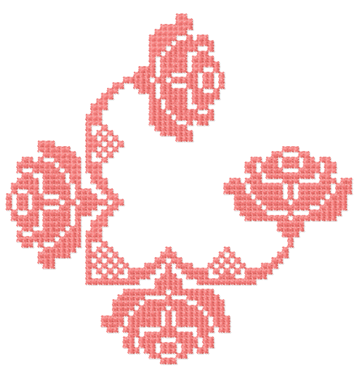 Rose decoration free embroidery design 15