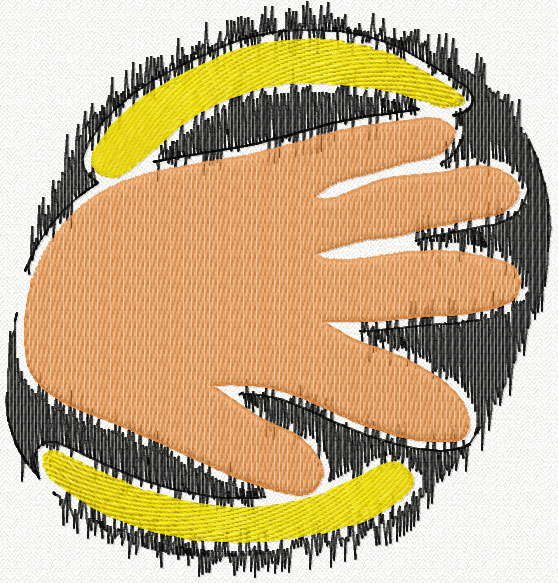 Hand free embroidery design