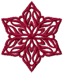 Star decoration free embroidery design