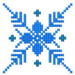More information about "Snowflake cross stitch free embroidery"