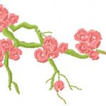 More information about "Pink flower free embroidery design"