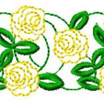 More information about "Rose frame free embroidery design"