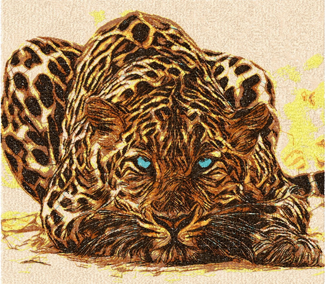 Add a Majestic Touch to Your Projects with the Leo Big Cat Photo Stitch Free Embroidery Design