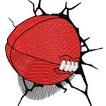 More information about "Ball in wall free embroidery design"