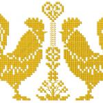 More information about "Two roosters free embroideyr design"