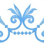 More information about "Blue decoration free embroidery design12"