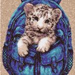 More information about "Tiger in a backpack photo stitch free embroidery design"