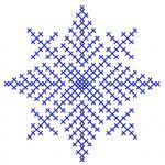 More information about "Cross stitch snow flake free embroidery design 2"