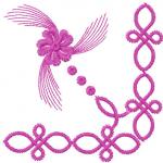 More information about "Corner flower free embroidery design"