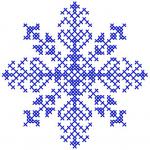 More information about "Cross stitch snow flake free embroidery design 4"