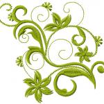 More information about "Green swirl free embroidery design"