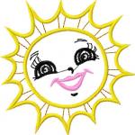 More information about "Happy Sun applique free embroidery"