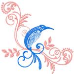 More information about "Blue bird free embroidery design"