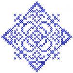 More information about "Cross stitch snow flake free embroidery design"