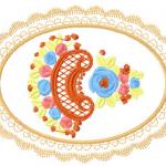 More information about "Oval decoration free embroidery design"