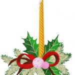 More information about "Christmas candle free embroidery design"