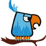 More information about "Brave parrot free embroidery design"