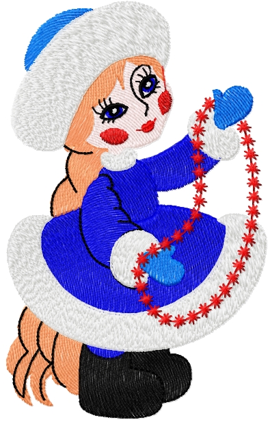 Snow Maiden free embroidery design 2