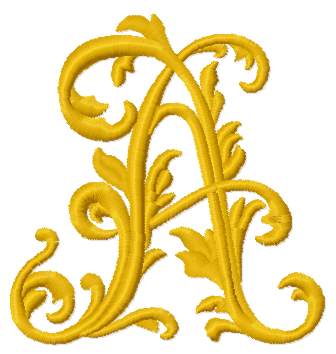 Monogram A free embroidery design