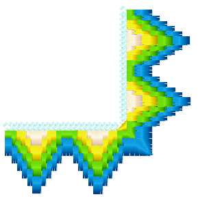 Corner decoration free embroidery design