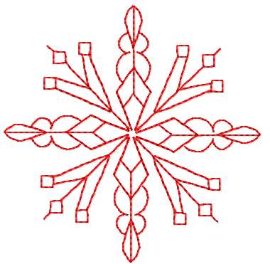 Christmas Snowflake redwork free embroidery design 5
