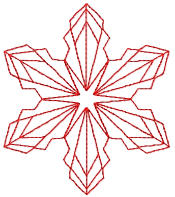 Christmas Snowflake redwork free embroidery design 6