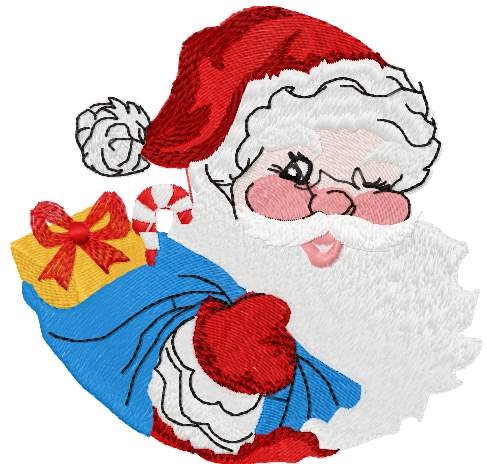 Santa Claus free embroidery design 8